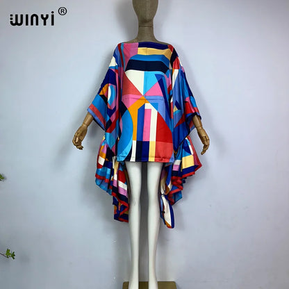 🍒Women summer fashion evening beach party outfit bohemian beachwear kaftan dress elegant beach cover ups Cover Up Covers