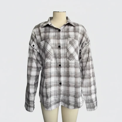🍒Women's spring shirt Jacket checkered short-sleeved pocket retro luxurious chic trendy minimalist fashion check blouse designer comfy style clothing Dont Be Stale Mate Get This Checkers