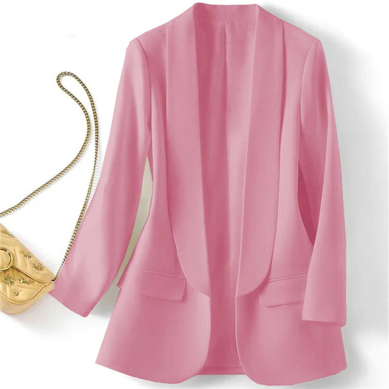 🍒versatile blazer color casual wear for women spring and autumn fashion clothes elegant office wear for ladies smart casual wear for work occasion jacket colorful Colour Up Your Form