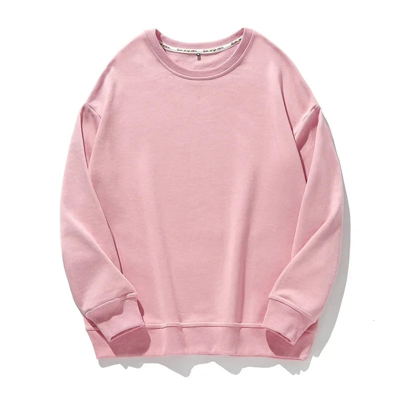 🍒Cotton sweatshirt for women long sleeve knitted pullover loose streetwear fashion quality essential clothing for women casual wear Ease- ssential
