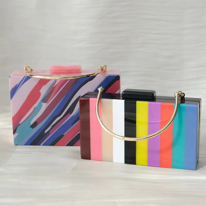 🍒Acrylic luxury handbag trendy handbags for women's fashion accessories boutique bag for  party wear evening bag cute wedding box bag vintage clutch occasion bags WAVE goodbye to boring bags with this SEA Green