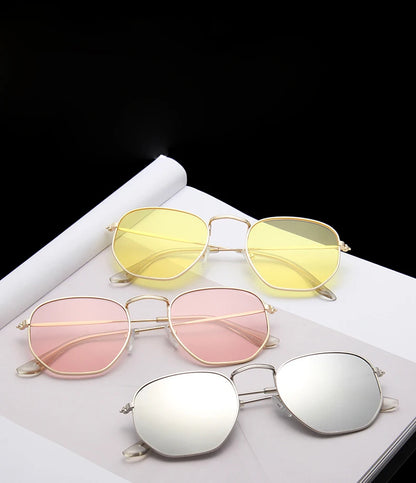 🍒Sunglasses mirror lens retro sun glasses luxury sunglasses vintage female black shades uv400 protection AC square frame glasses for women luxury vintage sun shades Colour Your Summer