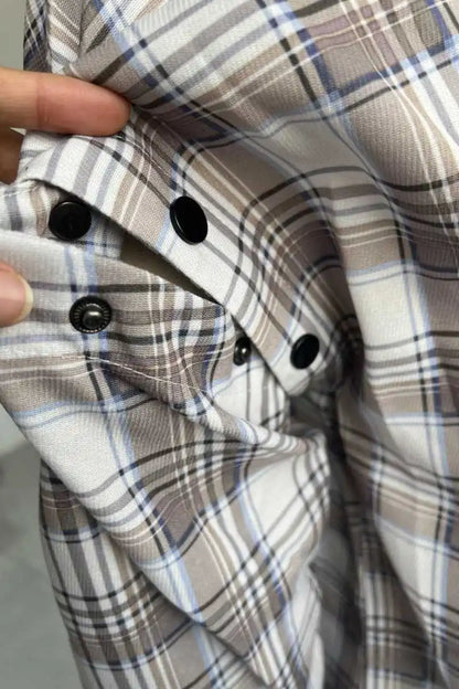 🍒Women's spring shirt Jacket checkered short-sleeved pocket retro luxurious chic trendy minimalist fashion check blouse designer comfy style clothing Dont Be Stale Mate Get This Checkers