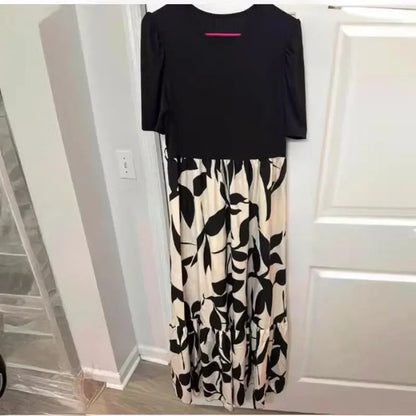 🍒Women's dresses spring and summer floral fashion Printed outfits elegant holiday wear smart casual clothes