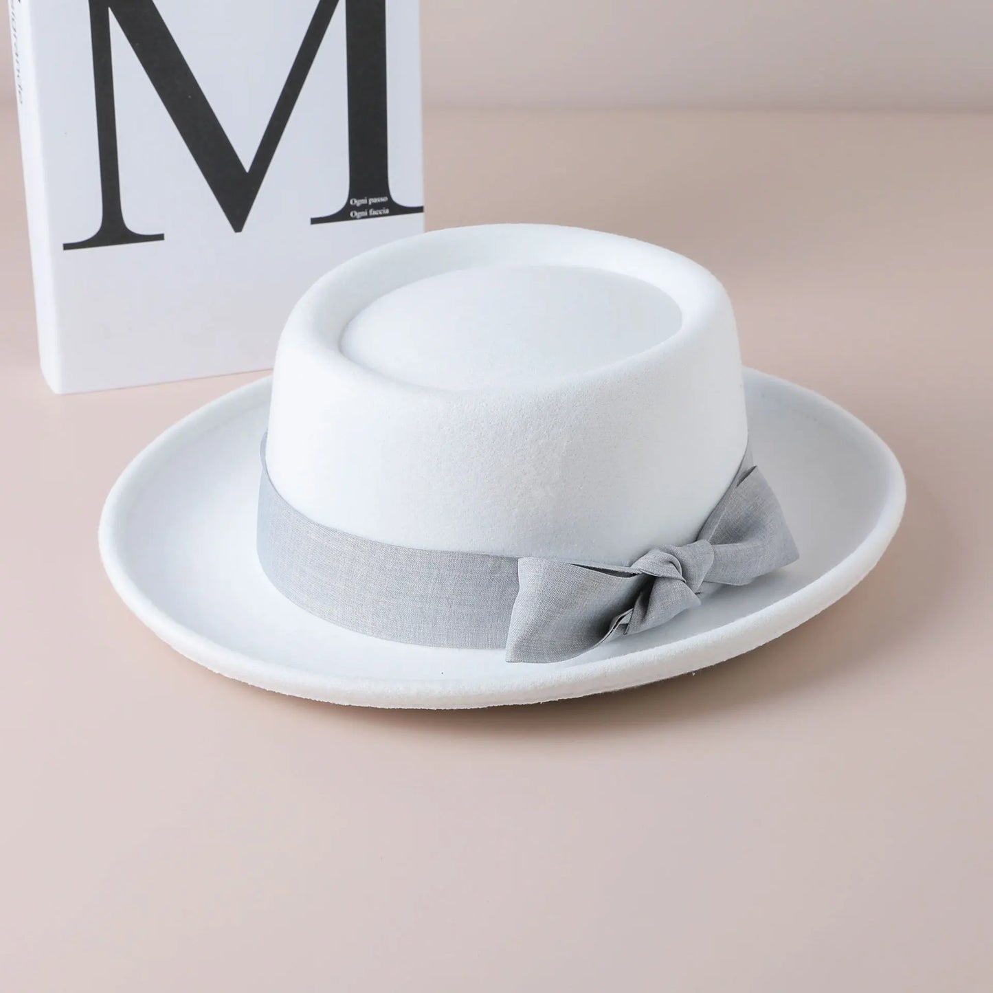 🍒Women's fall and winter hat wool felt fedora with side bow classic italian style hat rolled brim flat top fashion headwear  FED Up with DORA stealing your HATS get this and hide in your cool closet