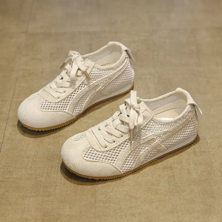 🍒Summer sports shoes fashion breathable mesh trainers casual flat bottom non-slip foot wear for women mesh house slippers