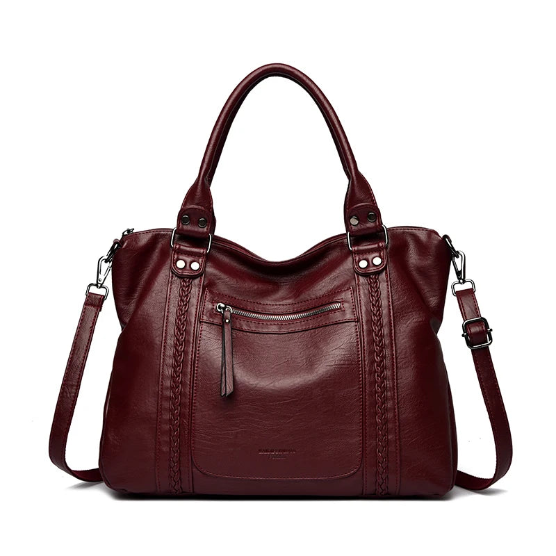🍒Soft faux leather shoulder crossbody bags for women hot luxury handbag Designer casual tote office work bag Clever Faux Leather