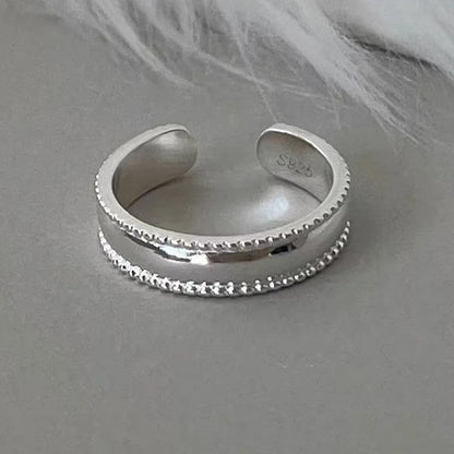 🍒925 Sterling silver rings for women geometric fine jewellery finger adjustable rings Interware cubic zirconia accessorize trendy jewellery for women birthday gifts