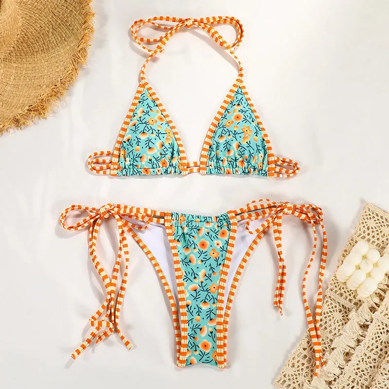 🍒Two piece women's bikini sets Swimsuit brazilian bikini bottoms  thong and top female swimwear swimming suit beachwear You Will Love This More Then Just A Teeny Weeny