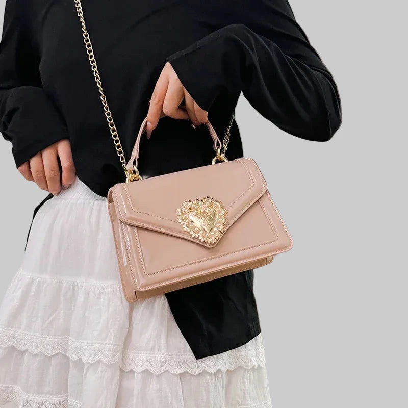 🍒Light luxury handbag for women trendy versatile buckle flap shoulder bag female smart casual chain crossbody Trianglie Trendy