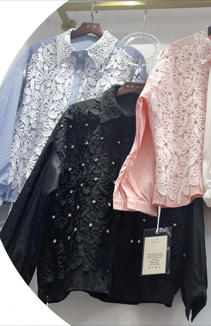 🍒Sequin shirt with beading ruffle blouse for women black occasion shirt Y2k long sleeve occasion top feminine fashion evening wear party wear tops Look Frilling In Your Frilly Frills