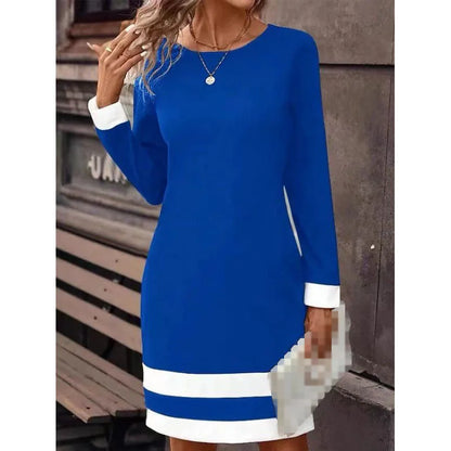 🍒Autumn winter fashion slim fitting long sleeve knitted dress women round neck outfit female smart casual clothes Cool Fashion Lines