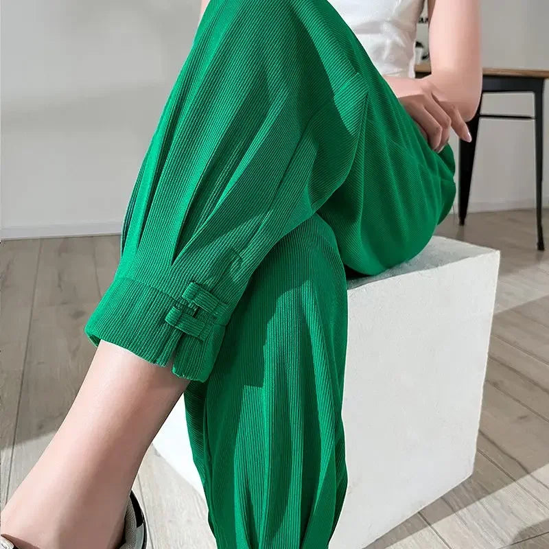 🍒Pencil trousers women harem pants high quality trendy clothes chic and elegant original G 90s smart casual fashion Write This Pencil On Your List