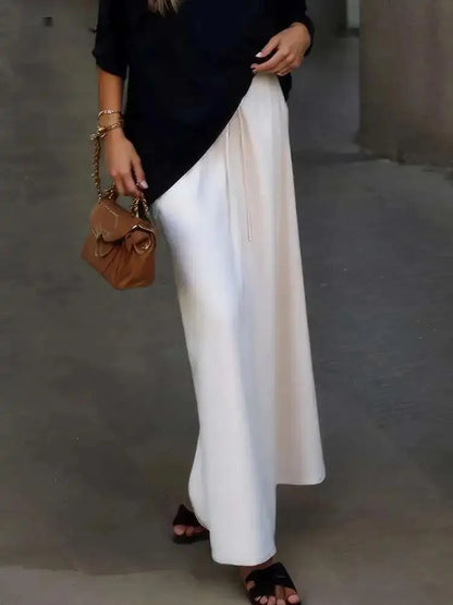 🍒Long satin skirts maxi for women straight elegant silky skirts long elasticated waist Put This Jewel In The Crown Of Your Wardrobe