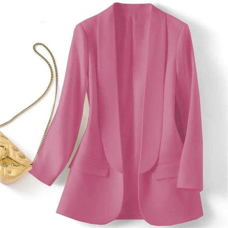 🍒versatile blazer color casual wear for women spring and autumn fashion clothes elegant office wear for ladies smart casual wear for work occasion jacket colorful Colour Up Your Form