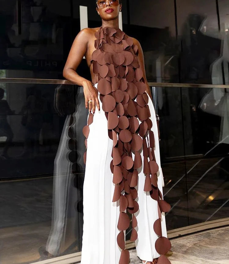 🍒Womens backless top hollow out casual halter top club wear party wear irregular clothing