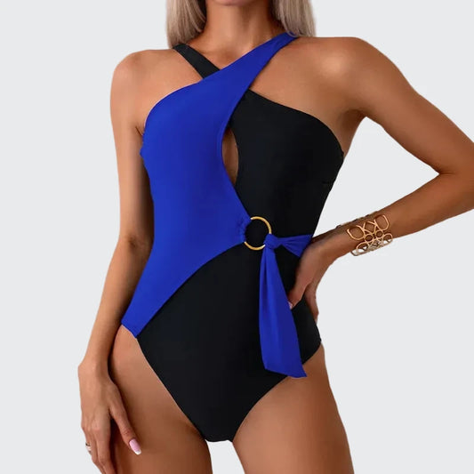 🍒Colour-block one-piece swimsuit casual surfing Suit women colourful swimming costume with chest pads no steel support chic swimwear for ladies Dont Miss This Candy Twiss