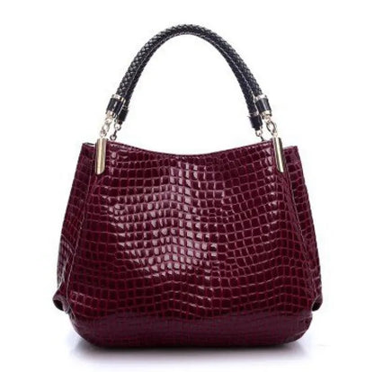 🍒Faux crocodile leather bag designer for women handbags womens summer bag top handle  bags ladies casual tote Dial Up On Croc