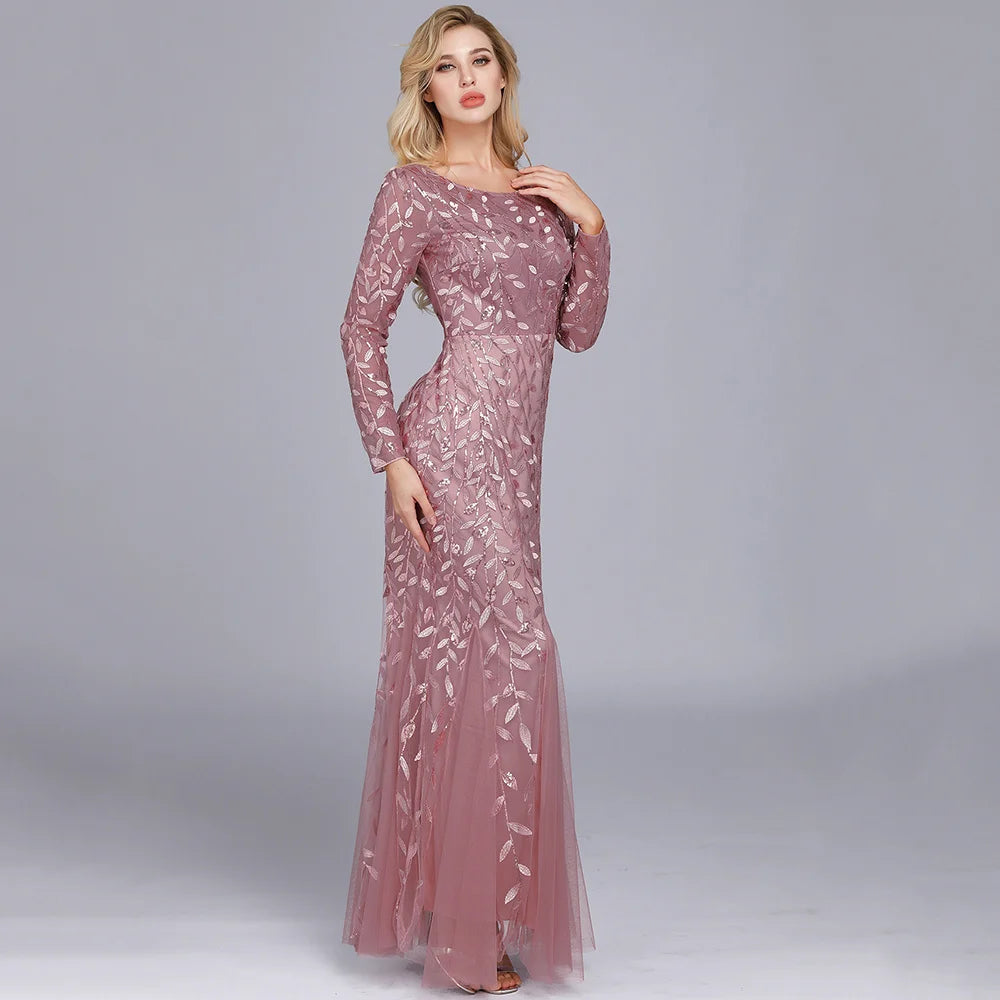 🍒Sequin maxi cocktail dress long bridesmaid prom outfit for special occasion party club bodycon vintage style clothing You'll Fish This Mermaid Out Time &Time
