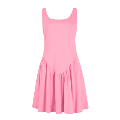 🍒Women's tennis dress workout outfits sleeveless cotton mini dress athletic wear sporty holiday wear beach dress outfit Game Set...