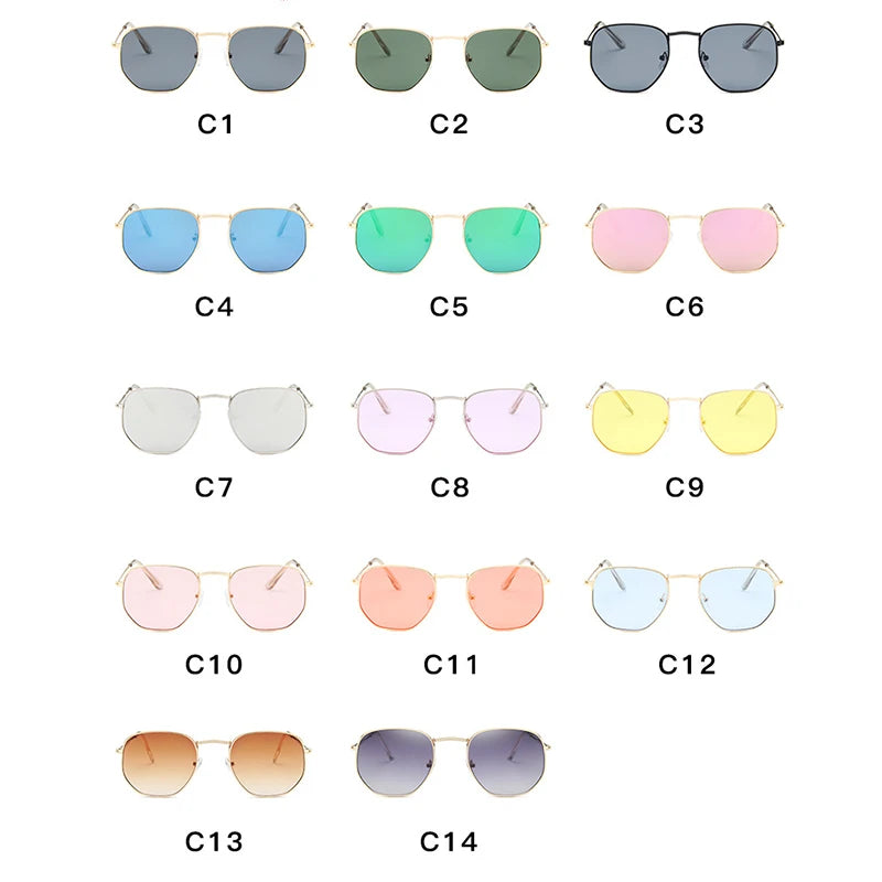 🍒Sunglasses mirror lens retro sun glasses luxury sunglasses vintage female black shades uv400 protection AC square frame glasses for women luxury vintage sun shades Colour Your Summer