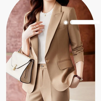 🍒Women's  professional fashion suit matching set elegant casual elegant blazers for women two piece jacket and pants set female fashion clothing Try This Choclate Selection
