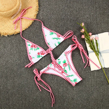 🍒Two piece women's bikini sets Swimsuit brazilian bikini bottoms  thong and top female swimwear swimming suit beachwear You Will Love This More Then Just A Teeny Weeny