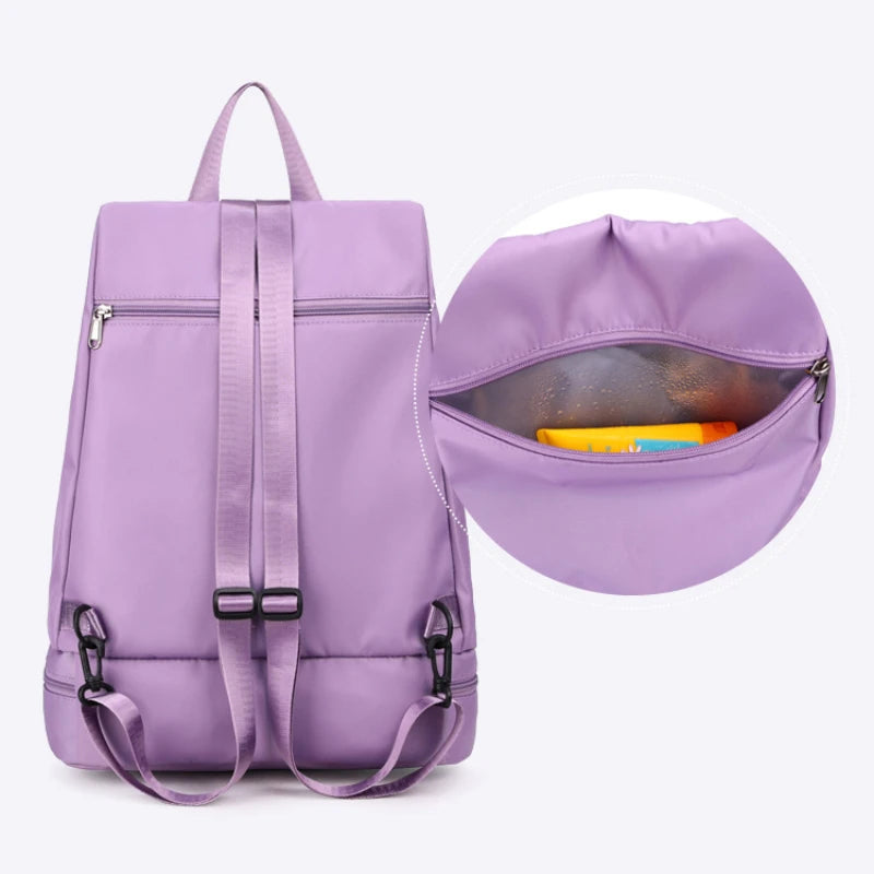 🍒Wet dry separation fitness gym bags waterproof swimming bag women travel yoga sports bag mens basketball soccer pouch backpack