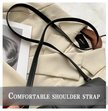 🍒Solid colour shoulder bag crossbody handbags female cushioned designer pu leather bags for smart casual accessory for women Chocolate Bag