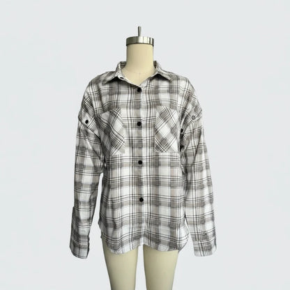 🍒Women's spring shirt Jacket checkered short-sleeved pocket retro luxurious chic trendy minimalist fashion check blouse designer comfy style clothing Dont Be Stale Mate Get This Checkers