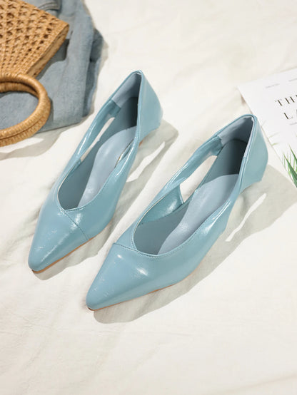 🍒Comfy shoes for women fashion footwear blue low heels elegant pointed toe pump shoes high quality kitten heels Point Your Attention To These Cuties