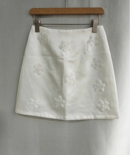 🍒Womens mini skirt high waist a-line fashion beading vintage stylesmart casual clothing satin fashion wear party occasion wear You Will Be Sat- In Joy With This