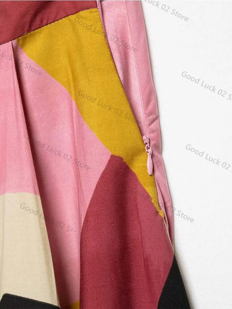 🍒Printed skirts a-line for women side zipper vintage clothing style female fashion wear elegant  smart casual clothing women party occasion wear You'll Get Multi A-pproval Wearing This