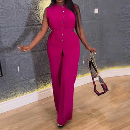 🍒Black shirt top & cuffed pants set womens wide leg pant sets two piece Loose o neck and high waist elegant trousers suit Y2k  DROP this CHERRY In your basket