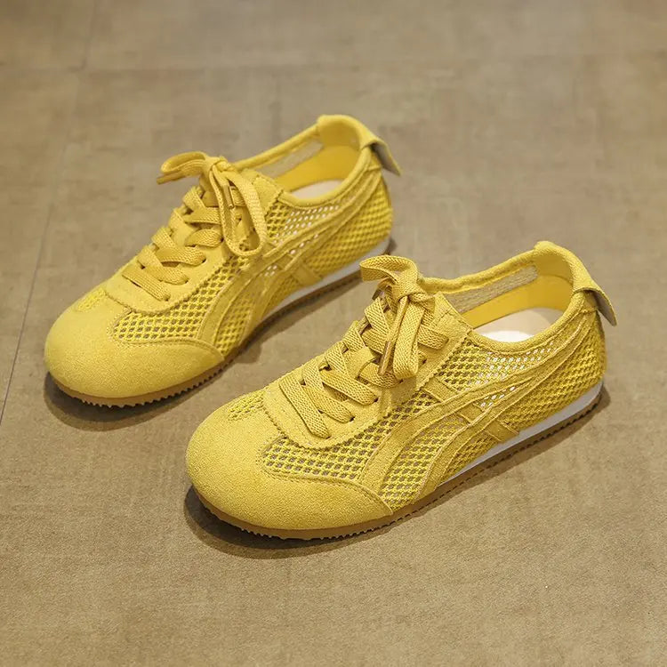 🍒Summer sports shoes fashion breathable mesh trainers casual flat bottom non-slip foot wear for women mesh house slippers