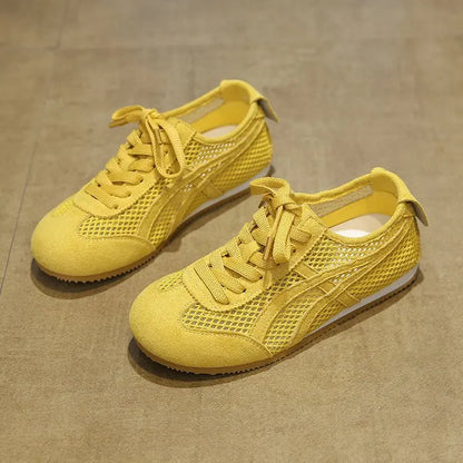 🍒Summer sports shoes fashion breathable mesh trainers casual flat bottom non-slip foot wear for women mesh house slippers