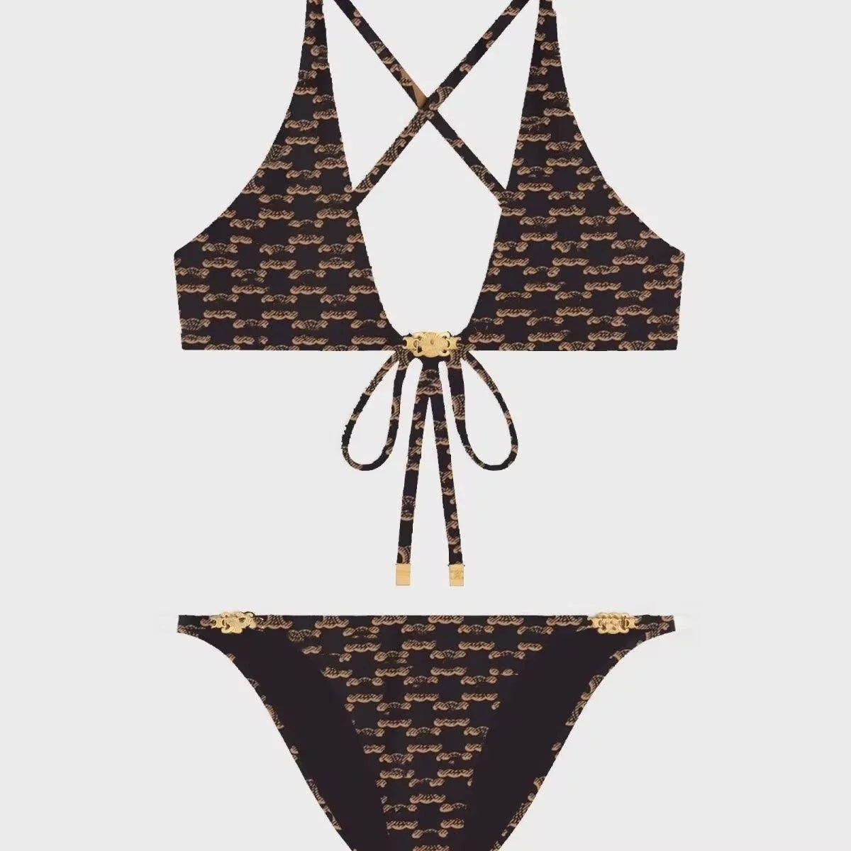 🍒Women's fashion bathing suits with cross back with in built bra one-piece swimsuit solid beachwear Sea Sure Swim Suits