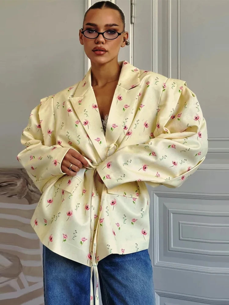 🍒 Blazer with band womens summer jacket with  turn-down collar long sleeve outerwear  oversized coat with pockets chic   women's fashion Overide Ordinary Oversize