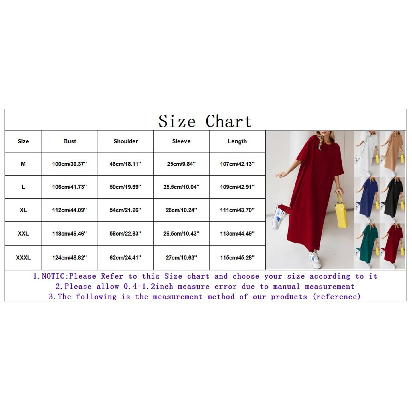 🍒Plus size loose dresses t-shirt dress lounge wear short sleeve outfit long maxi oversized summer fashion beach sundress up to 3XL Best Basics