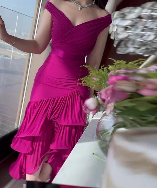 🍒V-neck ruched dress solid colour womens summer outfit high waist sleeveless casual wear maxi fashion clothes