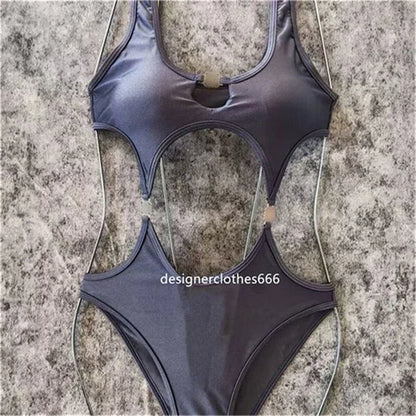 🍒Women's fashion bathing suits with cross back with in built bra one-piece swimsuit solid beachwear Sea Sure Swim Suits