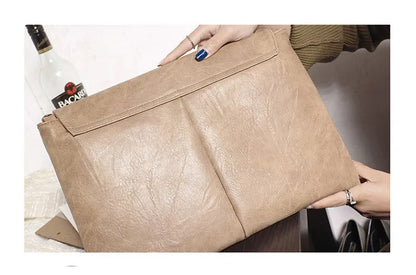 🍒Pu Leather evening bag luxury vintage shoulder crossbody bags party envelope clutch purse retro handbags large capacity fashion simple office ladies euro-america style smart casual accessory Dont Be A CROSSBODY CLUTCH this Quick