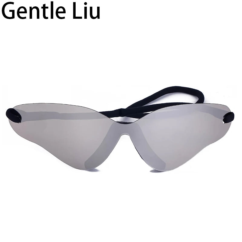 🍒Oversized sunglasses rimless shades unisex sunnies for   women Y2K sports eyeglasses luxury designer shades eyewear trendy party glasses futuristic sunglasses designer Dont RISk losing this for your FUTURe just TICk