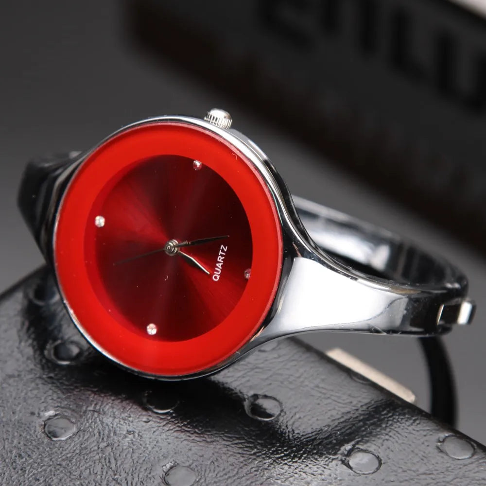 🍒Bangle watch for women bracelet angle simple stylish fashion wrist watch analog quartz elegant jewellery stainless steel  and solid colour gift accessory Dont Risk Miss This Cool Wrist