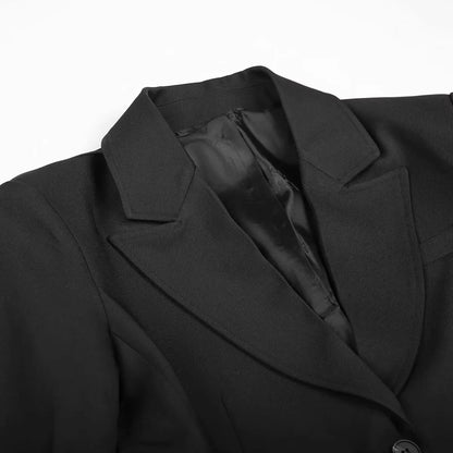🍒Waist-hugging blazer single breasted button jacket with shoulder pads spring fashion high street clothing party occasion wear office clothing Wear This Every HOUR Of The Day And raise A GLASS To The Comfort