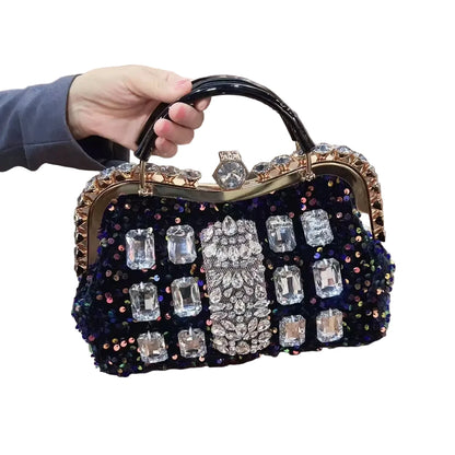 🍒Diamond sequin bag designer handbag brand fashion encrusted embellished crossbody body shoulder bags for evening wear occassion Rush For This Crust