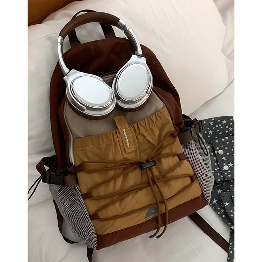 🍒Outdoor backpack for women fashion canvas hiking bag style casual large capacity travel bag student backpacks trendy bags Get This Back Packed