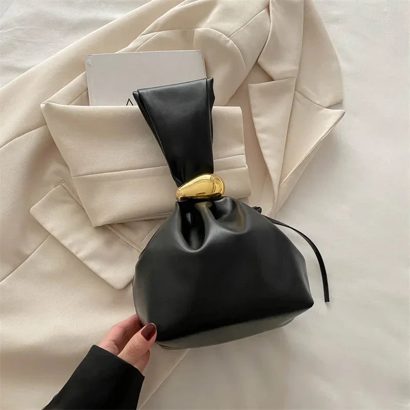 🍒Soft clutch bag luxury designer women's Mini Bucket Pouch temperament side zipper party evening bags Get This SWEET WRAPPERed