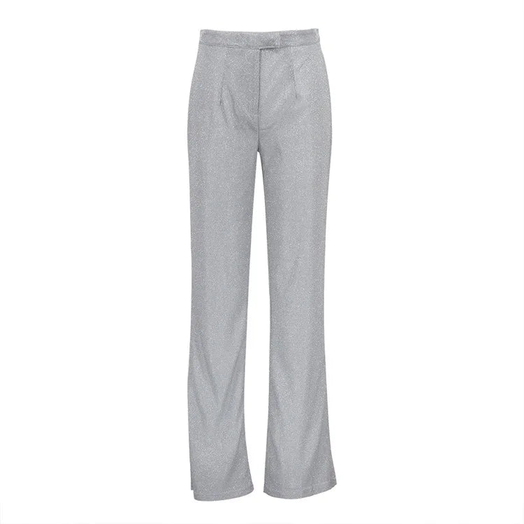 🍒Party sliver glitter three piece blazer sets for women fashion clubwear Sparkly Bra And Pants Matching set party occasion wear Get GlitZy