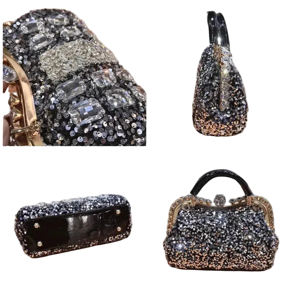 🍒Diamond sequin bag designer handbag brand fashion encrusted embellished crossbody body shoulder bags for evening wear occassion Rush For This Crust